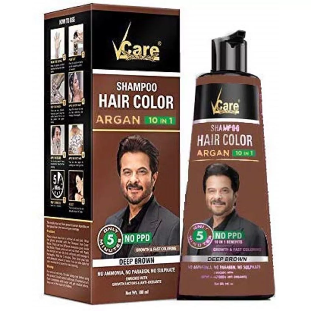 Buy Sogo Teleshoping Vcare Shampoo Hair Color Argan 10 In 1 Brown ...