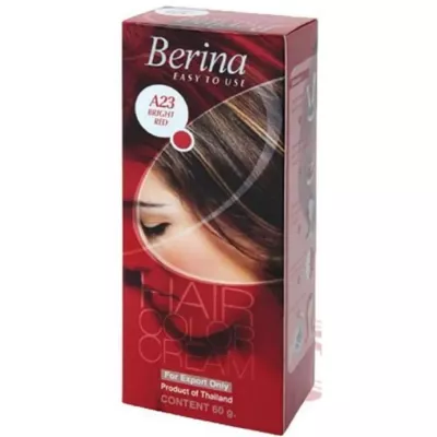 Buy Berina A23 And Bleacher Hair Color Cream, Bright Red, Permanent Hair Dye  Online - 10% Off! 