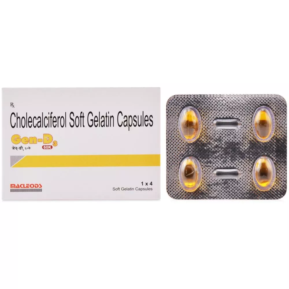 Gen D3 Soft Gelatin Capsule (60K) (4caps) | Buy On Healthmug