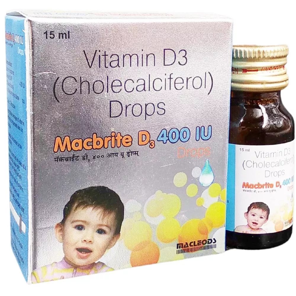 Macbrite D3 Drops (400IU) (15ml) | Buy on Healthmug