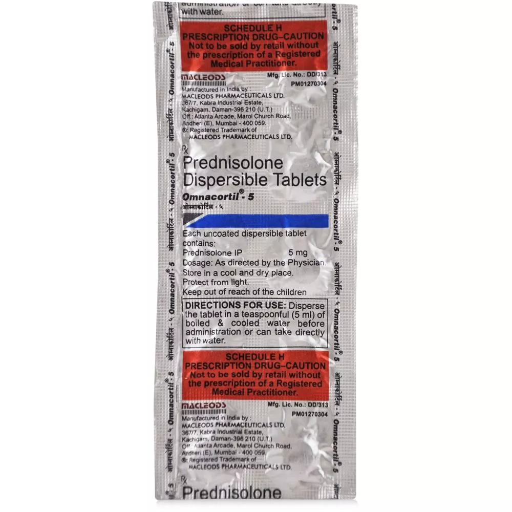 Price of prednisolone 5mg in india