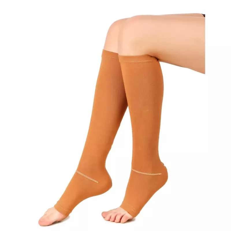 GHK S6 Compression Stocking Below Knee Support Pressure for Varicose Veins  Unisex Socks (Skin Colour, 1Pair) – GHK ONLINE STORE