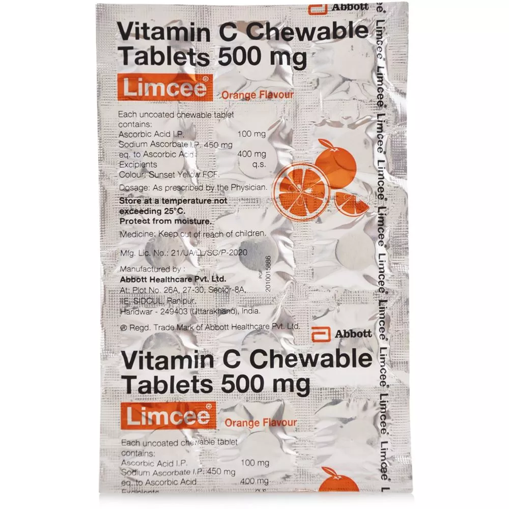 Limcee Chew Orange 500 MG  Order Limcee Chew Orange 500 MG Tablet Online  at Truemeds
