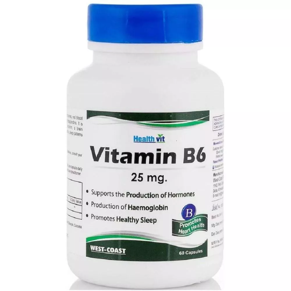 Healthvit Vitamin B6 25 Mg Capsules (60caps) Buy on Healthmug