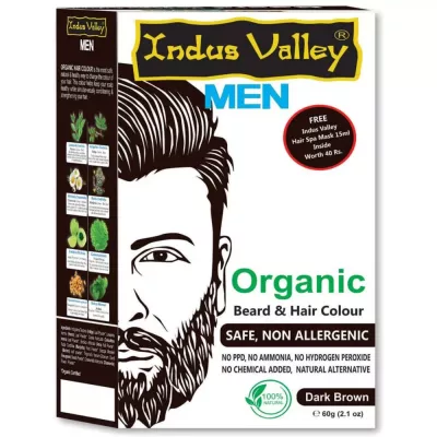 Buy Indus valley Men Organic Beard & Hair Color Dark Brown Online - 10%  Off! 