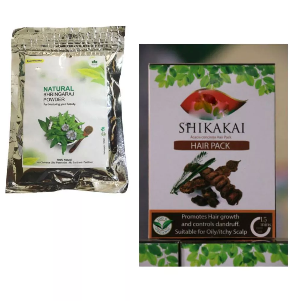 Buy Indirang Bhringraj Powder(100G) & Shikakai Powder(100G) Combo Pack  Online - 42% Off! 