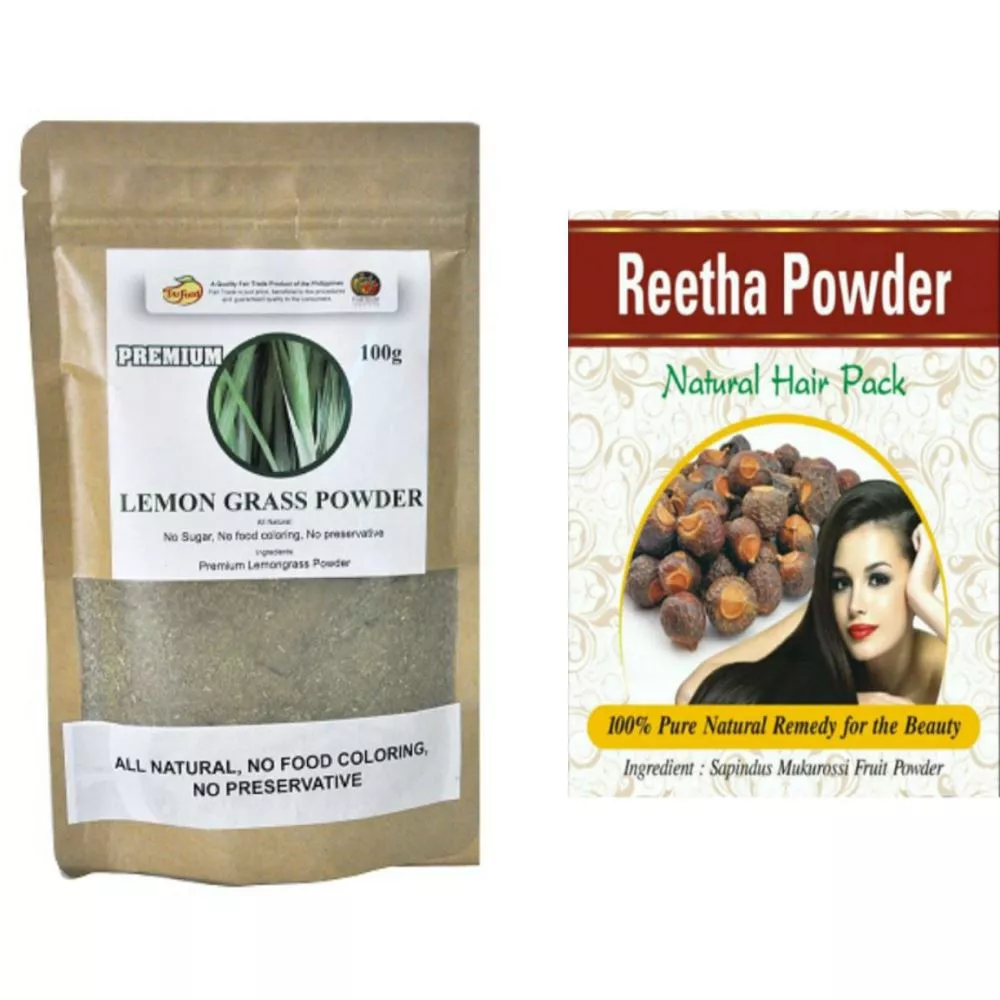 Buy Indirang Lemongrass Powder(100G) & Reetha Powder(100G) Combo Pack  Online - 45% Off! 
