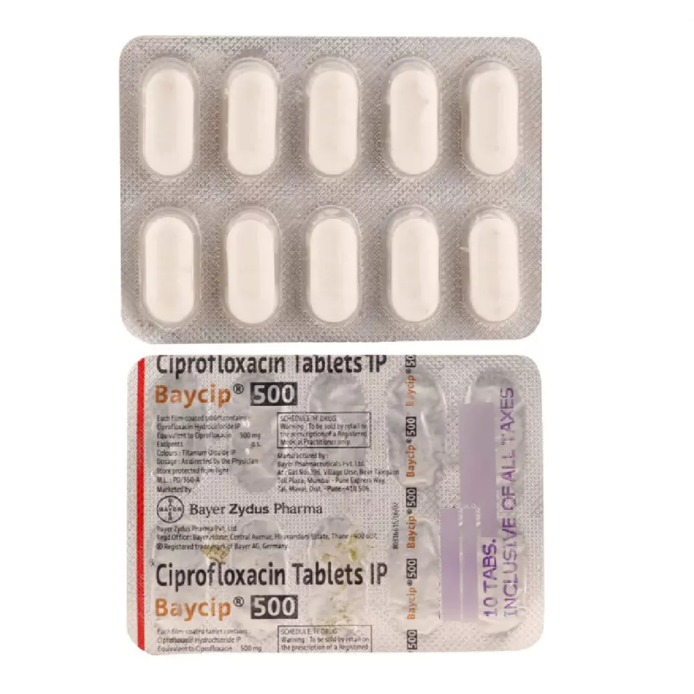 Ciprofloxacin 500mg price in india