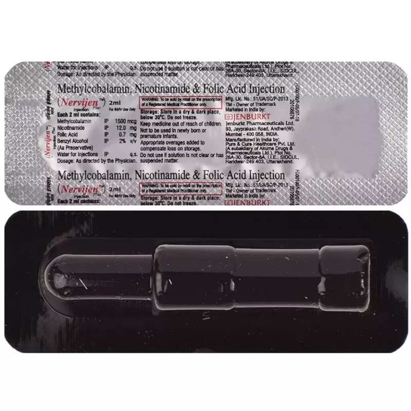 nervijen plus injection for b12 Nervijen Plus Injection (2ml)