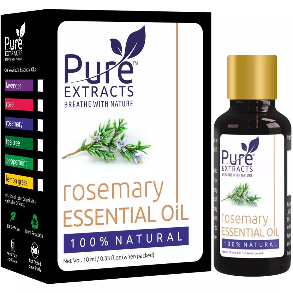 100% Pure Essential Oil, Rosemary Oil, 0.33 fl oz (10 ml)