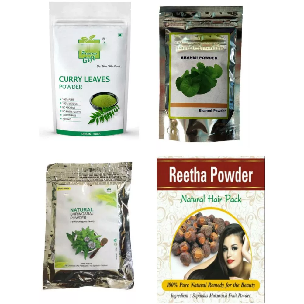 Buy Indirang Bhringraj Powder(100G)& Brahmi Powder(100G) &Curry-Leaf Powder(100G) &Reetha Powder(100G) Combo Pack Online - 38% Off! Buy Indirang Bhringraj Powder(100G)& Brahmi Powder(100G) &Curry-Leaf Powder(100G) &Reetha Powder(100G) Combo Pack Online - 38% Off!
