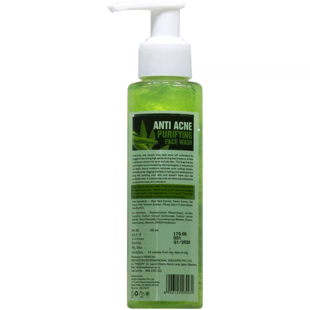 acne purifying face wash