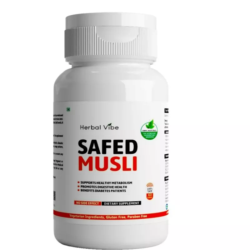 Herbal Vibe Safed Musli Capsules 60caps Buy on Healthmug