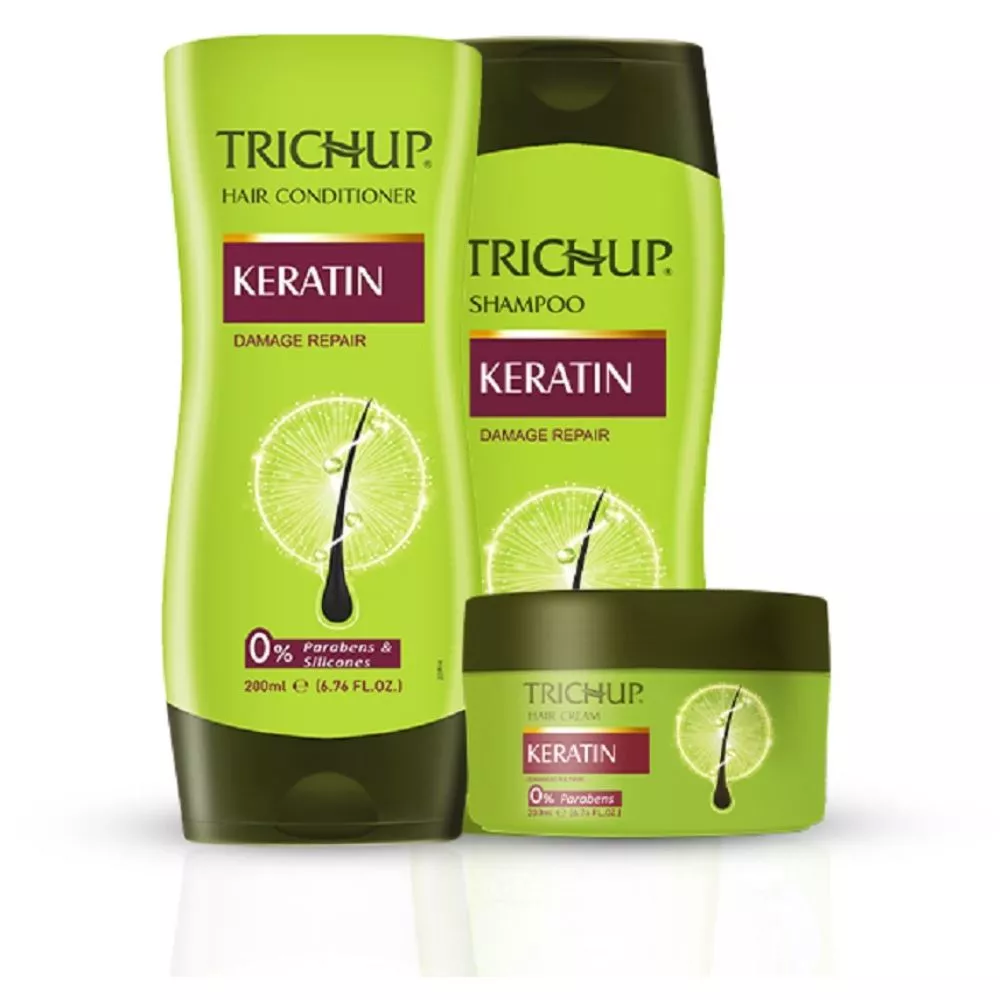 Buy Trichup Keratin Hair Care Kit Shampoo, Conditioner, Cream Online - 5%  Off! 