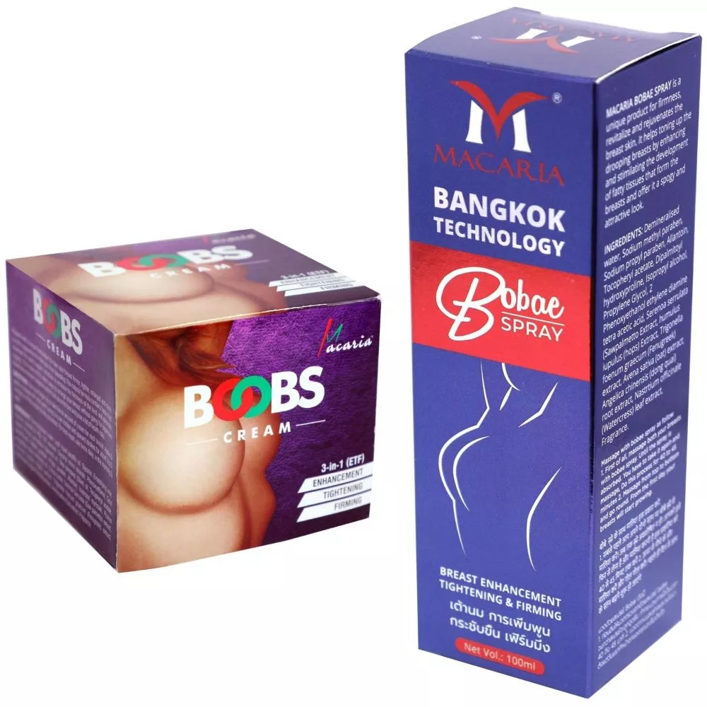 Buy Macaria Boobs Cream With Bobae Spray Sexual Supplements - 10% Off!
