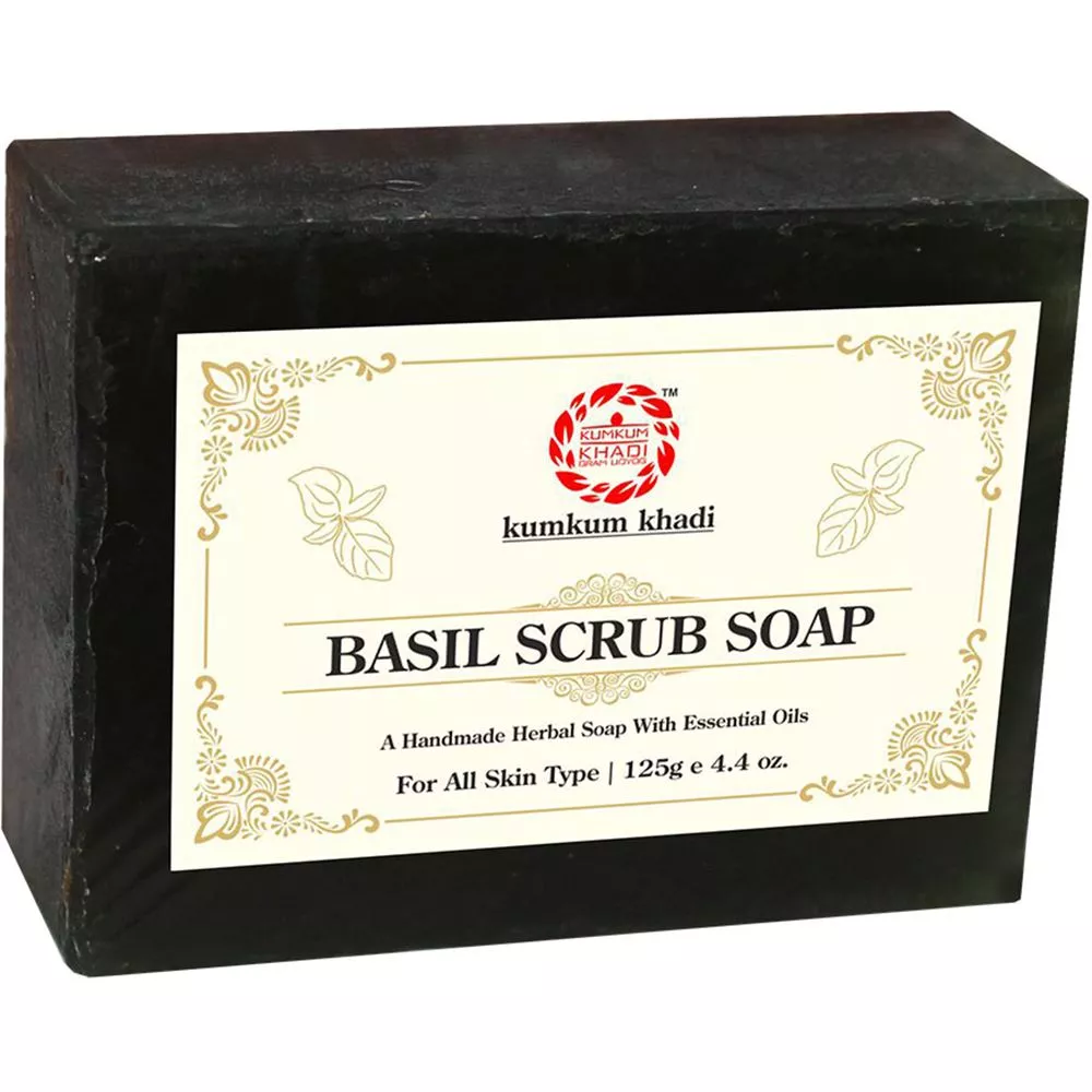 Buy Kumkum Khadi Herbal Basil Scrub Soap Online 10 Off