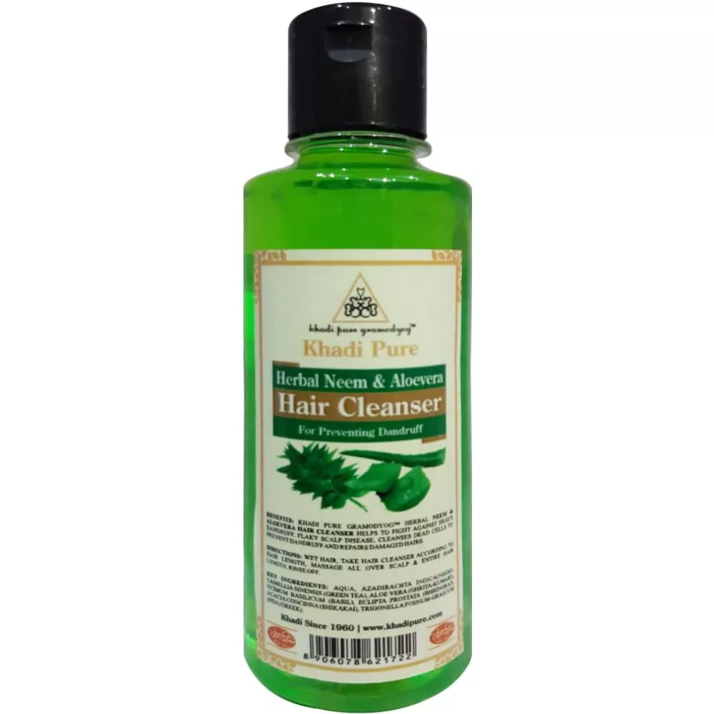 Buy Khadi Pure Herbal Neem & Aloevera Hair Cleanser Online - 10% Off! |  