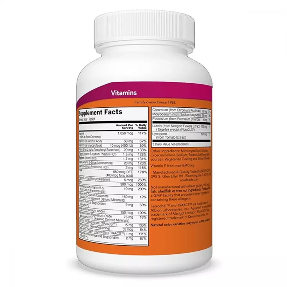 Now Foods Daily Vits Multivitamin Tablets (100tab)