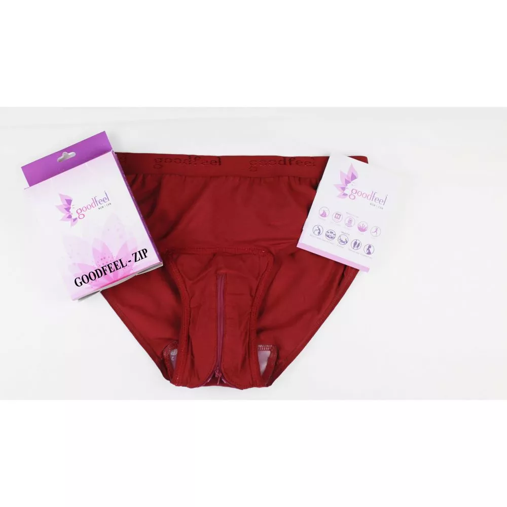 Buy Goodfeel Now I Can Standing Urinate Panty With Zip For Women Maroon  Online - 10% Off!