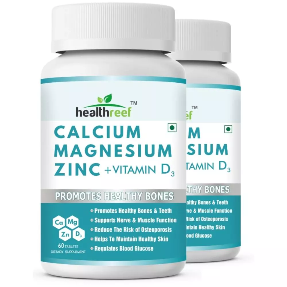 Healthreef Calcium Magnesium Zinc And Vitamin D3 60tab Pack Of 2 Buy