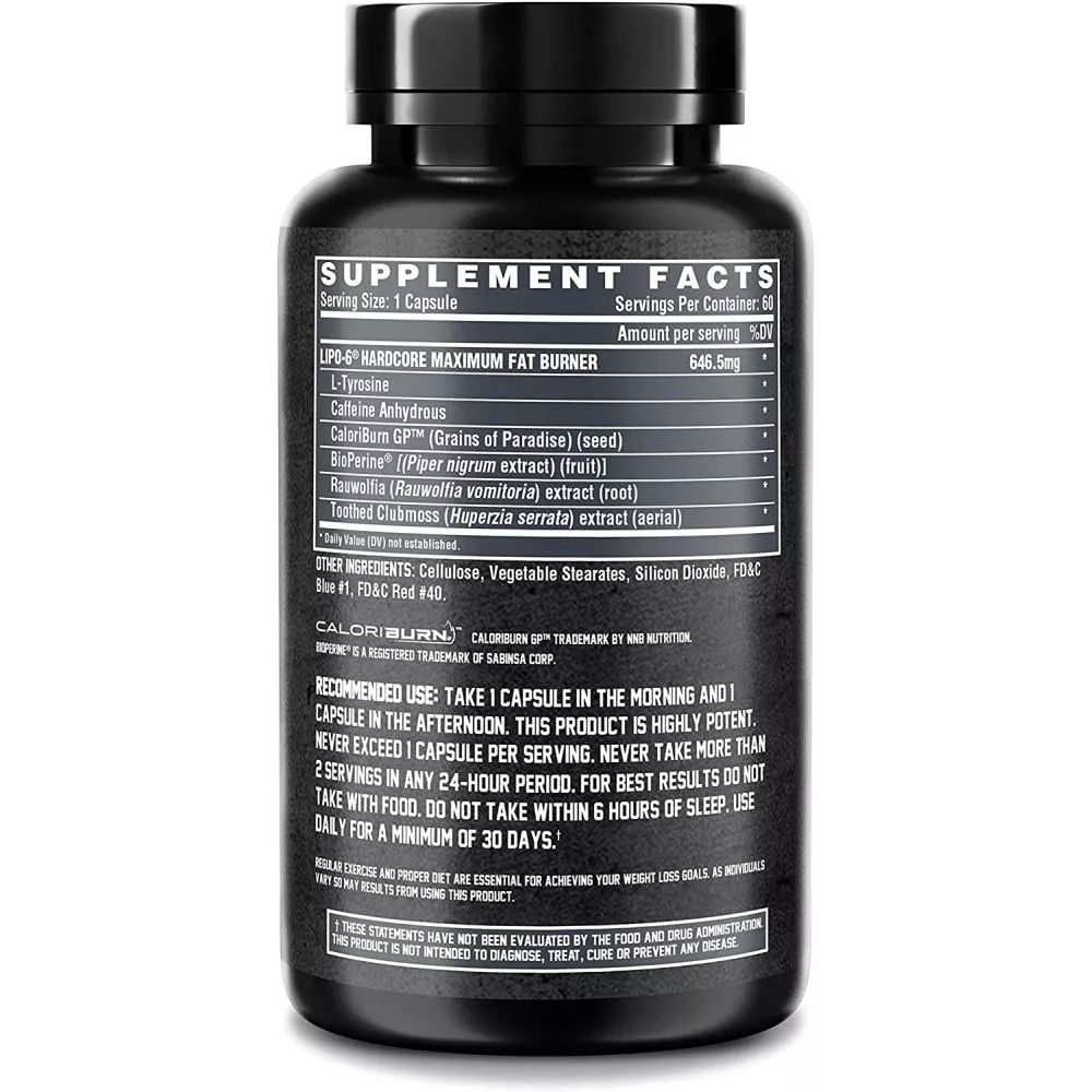 Nutrex Research Lipo 6 Hardcore Fat Burner (60cap)