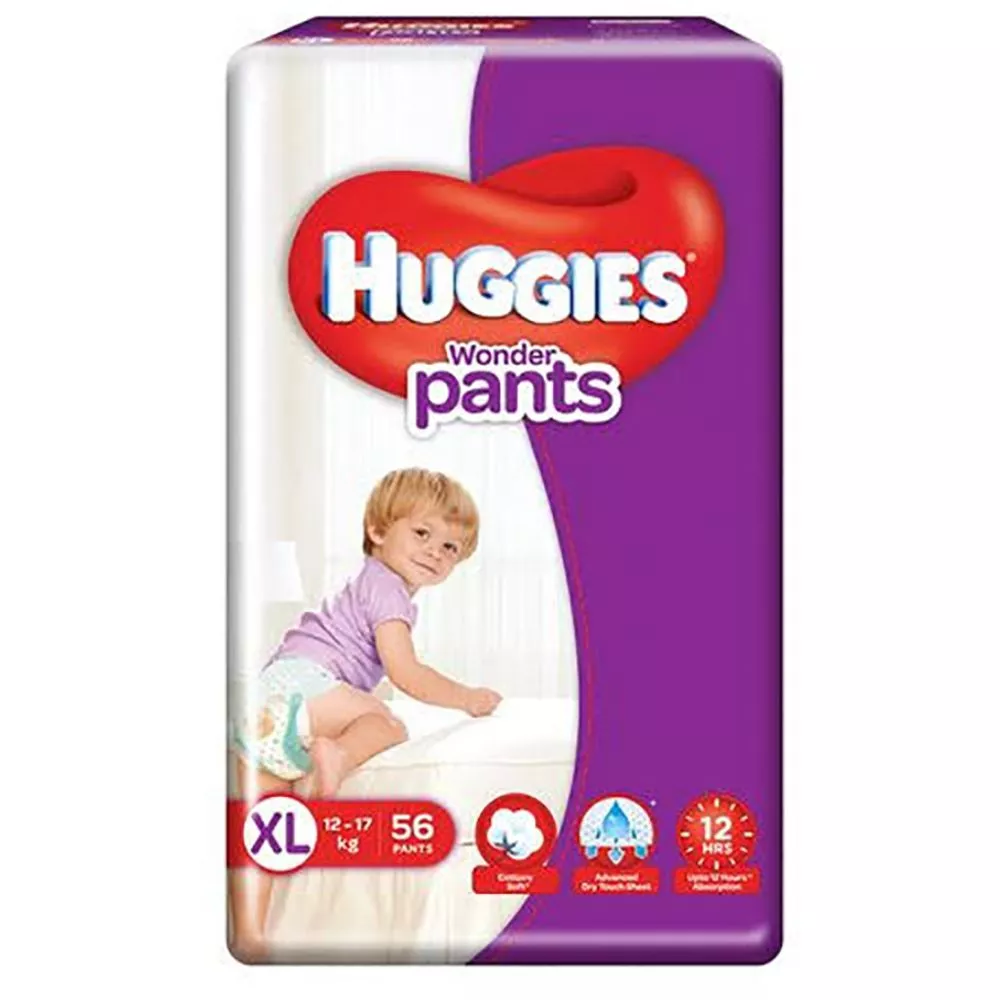Buy Huggies Wonder Pants Complete Comfort XL (12-17 kg) Pack Of 56 Online |  Flipkart Health+ (SastaSundar)