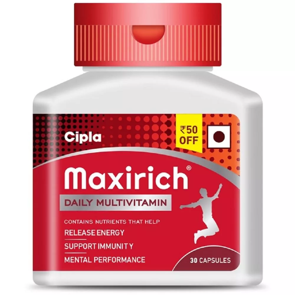 Cipla Maxirich Multivitamin & Minerals Softgel (30Soft Gels) Buy on