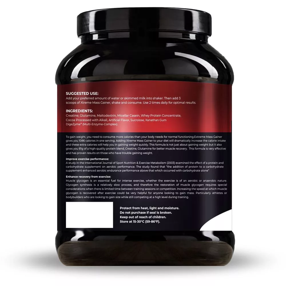 Nutrition Planet Xtreme Mass Gainer With Added Digezyme Chocolate (3kg)