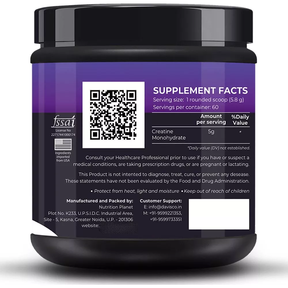 Nutrition Planet Micronized Creatine Monohydrate Black Current (348g)