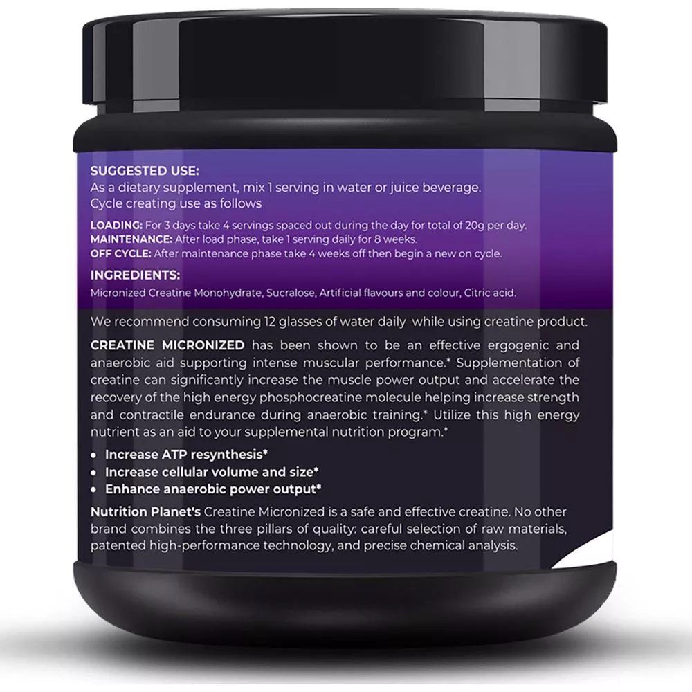 Nutrition Planet Micronized Creatine Monohydrate Black Current (348g)
