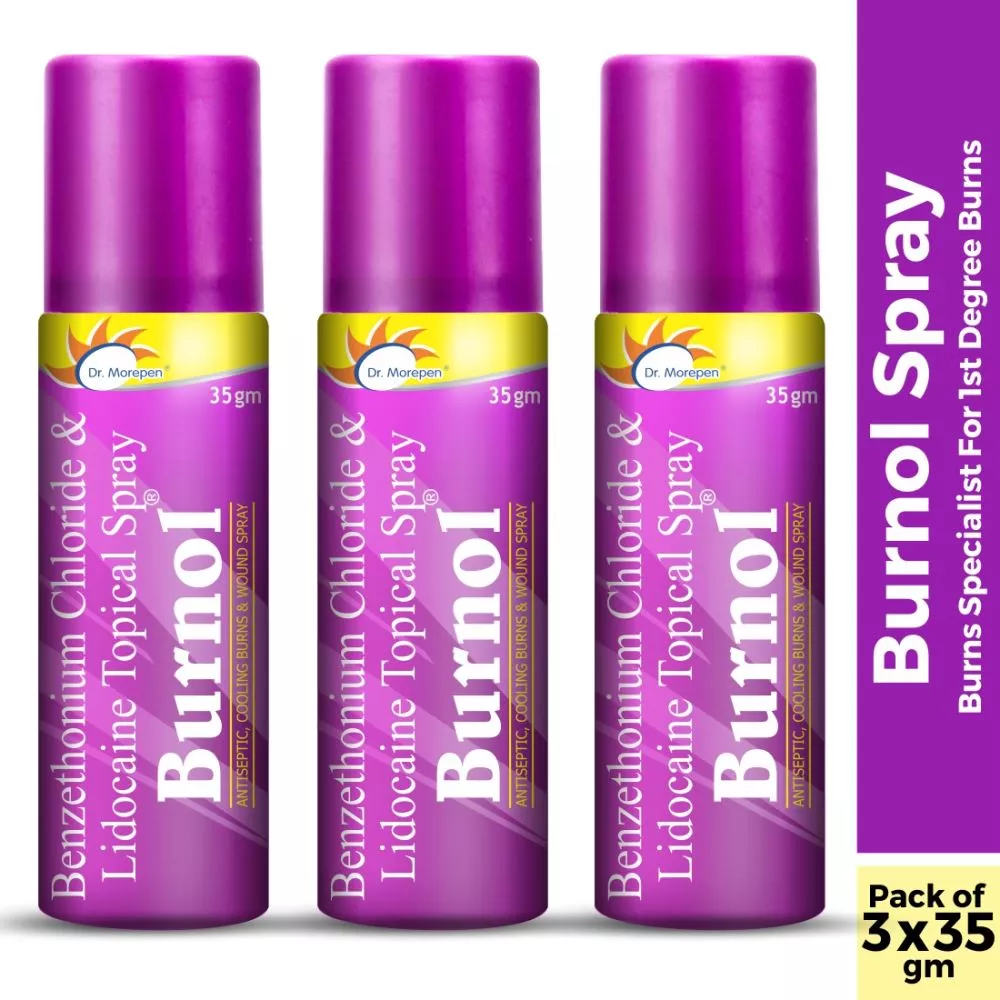 Burnol Burn Relief Spray (35g, Pack of 3) Buy on Healthmug