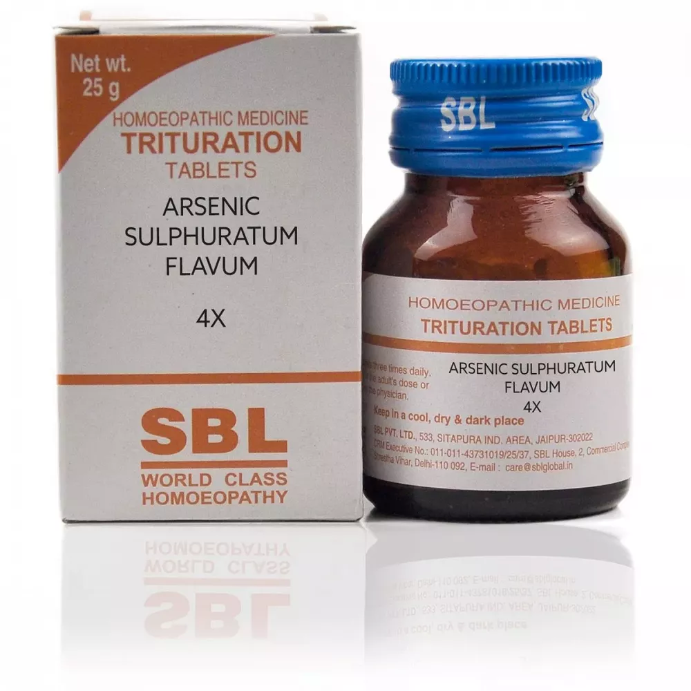 Buy SBL Arsenic Sulphuratum Flavum Trituration Tablets Online 28 Off