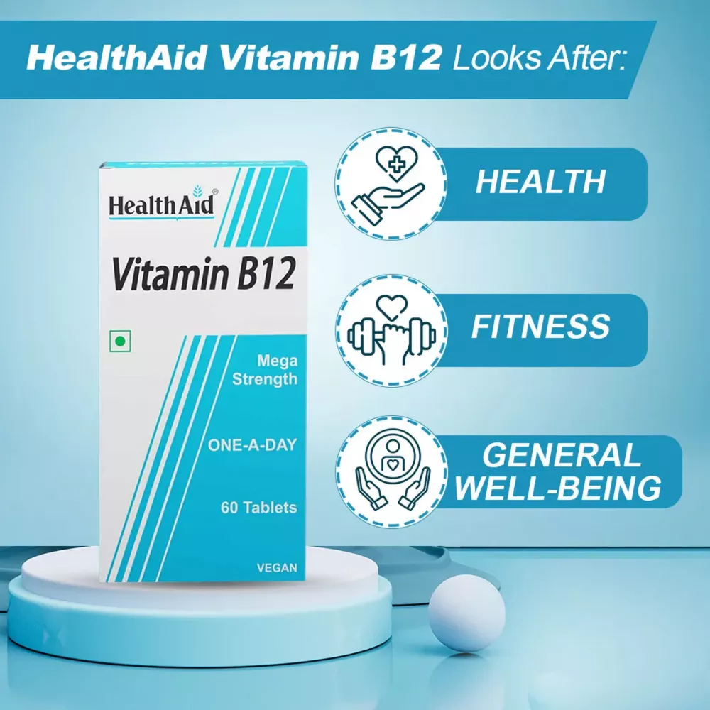 HealthAid Vitamin B12 1000Mcg Mega Strength Tablets (60tab)