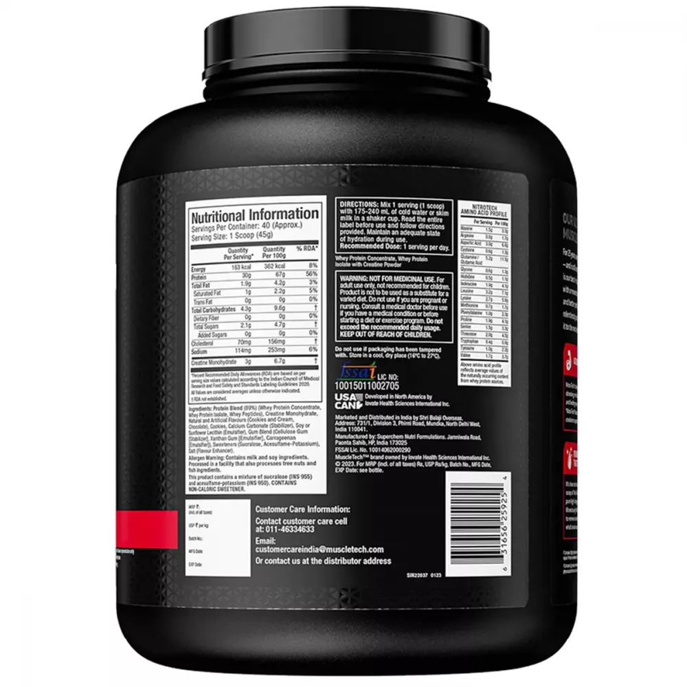 Muscletech Nitrotech Cookies & Cream (4lb)