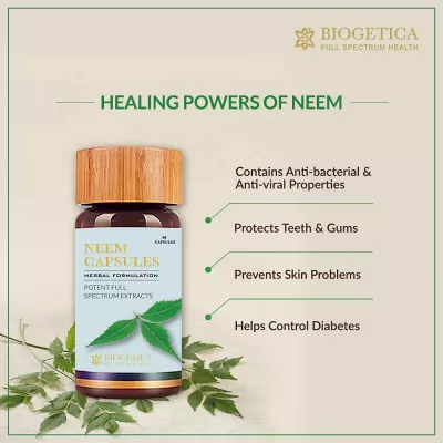 Biogetica Neem Blood Purifying Anti-inflammatory Detox (80 Capsules)