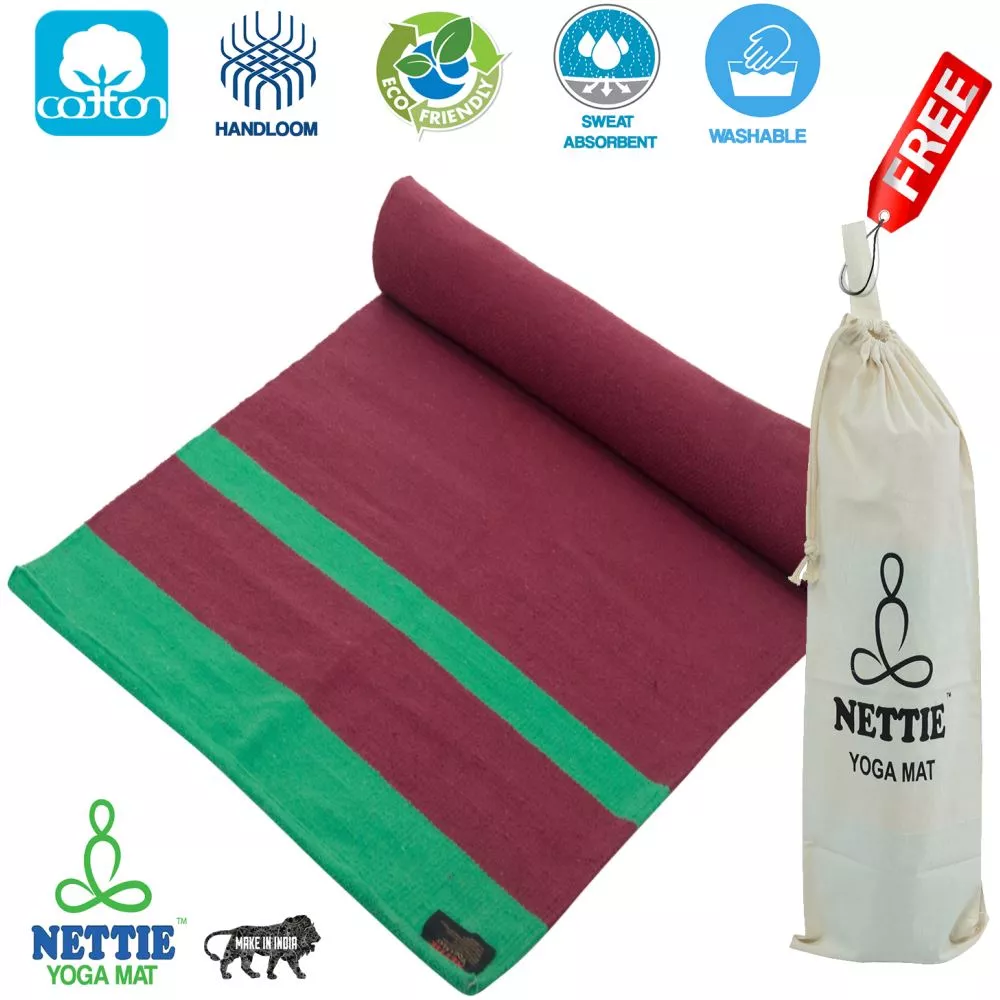 Buy Nettie Handloom Cotton Yoga Mat Online - 16% Off!