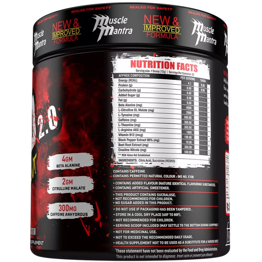 Muscle Mantra Wikid 2.0 Preworkout Pineapple (300g)
