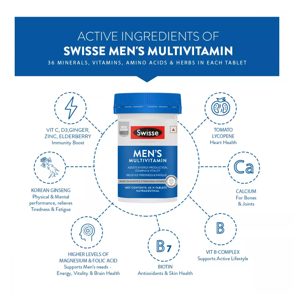 Swisse Ultivite Mens Multivitamin Tablets (60tab)
