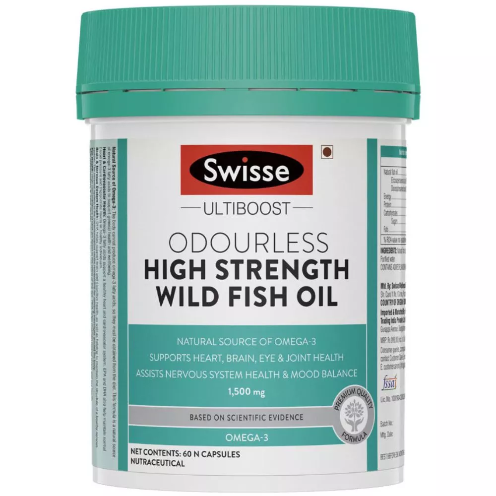 Swisse Ultiboost Odourless High Strength Wild Fish Oil Capsules (60cap)