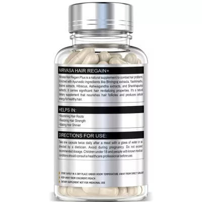Nirvasa Hair Regain Plus Capsules (60caps) | Buy on Healthmug Nirvasa Hair Regain Plus Capsules (60caps) | Buy on Healthmug