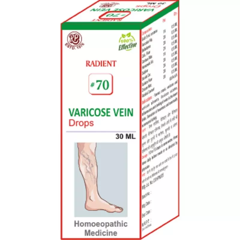 Buy Radient 70 Varicose Vein Drops Online - 33% Off!