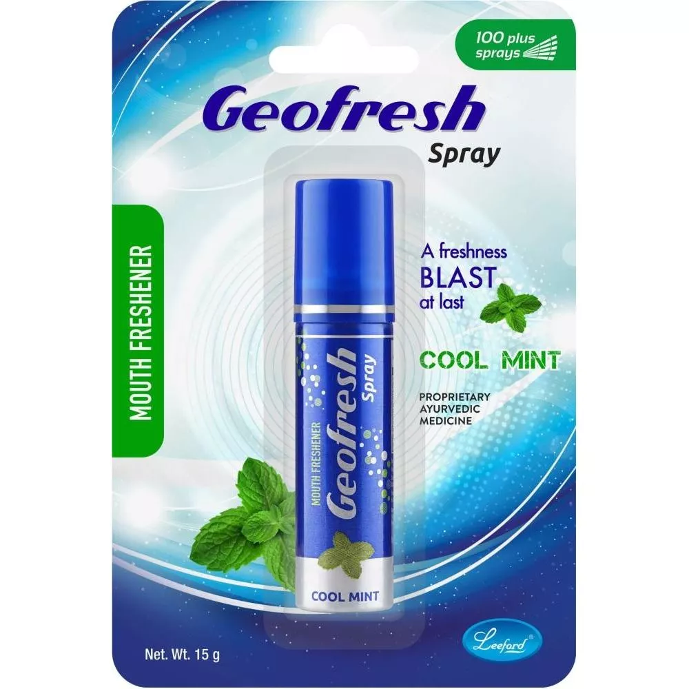 Leeford Geofresh Cool Mint Mouth Freshener Spray (15g) Buy on Healthmug