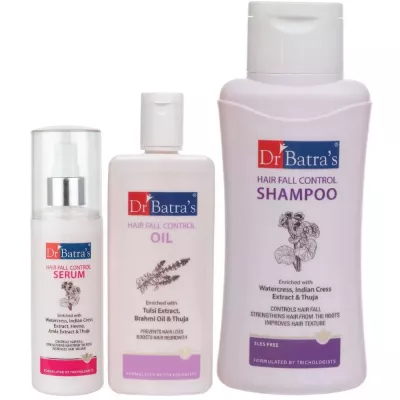 Buy Dr Batras Hair Fall Control Serum, Hair Fall Control Shampoo And Hair  Fall Control Oil Combo Online - 25% Off! 