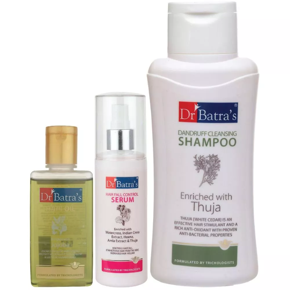 Health & Personal :: Hair Care :: Organic Shampoos & Conditioners :: Dr  Batra's Hair Vitalizing Serum 125 ml Hairfall Control Shampoo- 200 ml and Hair  Oil - 200 ml