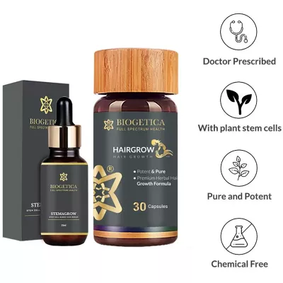 Biogetica Hairgrow Essential Kit (30 Cap and 25ml Hair Serum)