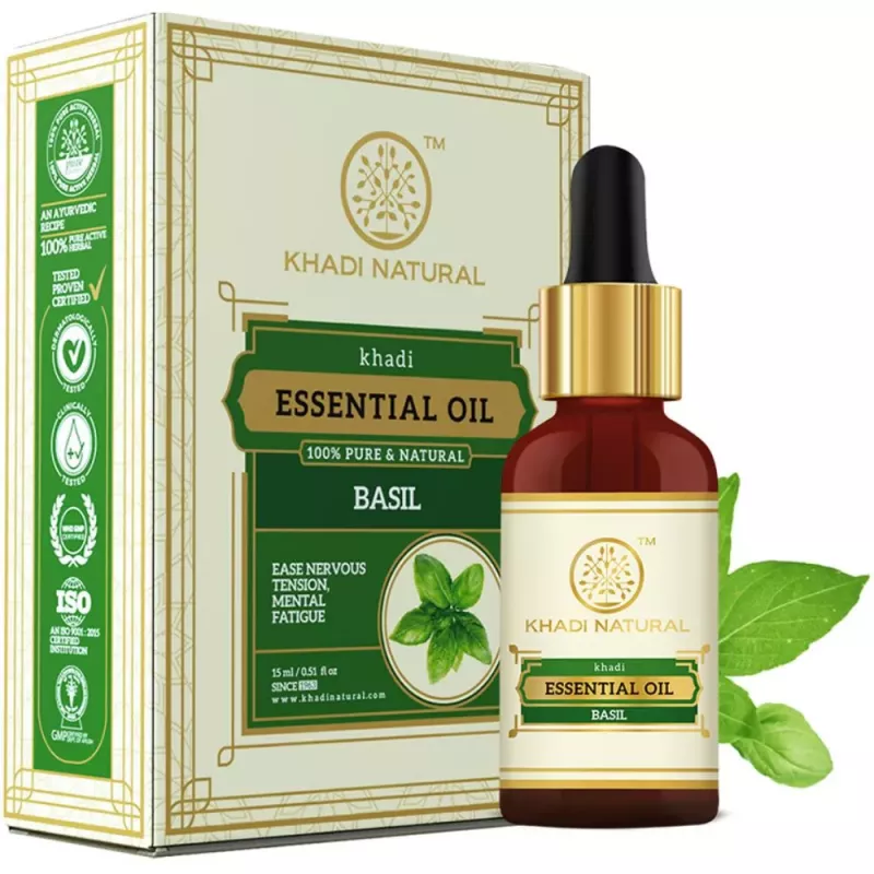 Buy Khadi Natural Pure Natural Basil Essential Oil Online 10