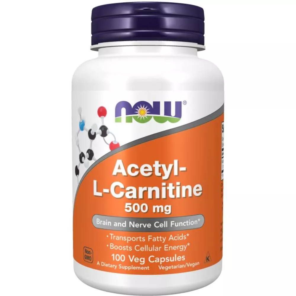 Now Foods Acetyl L Carnitine 500Mg Veg Capsules (100cap)