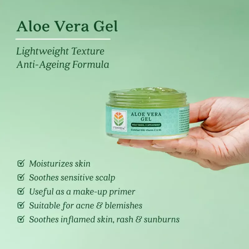 Buy Stemveda Aloe Vera Gel Holy Basil Spearmint Online 10 Off