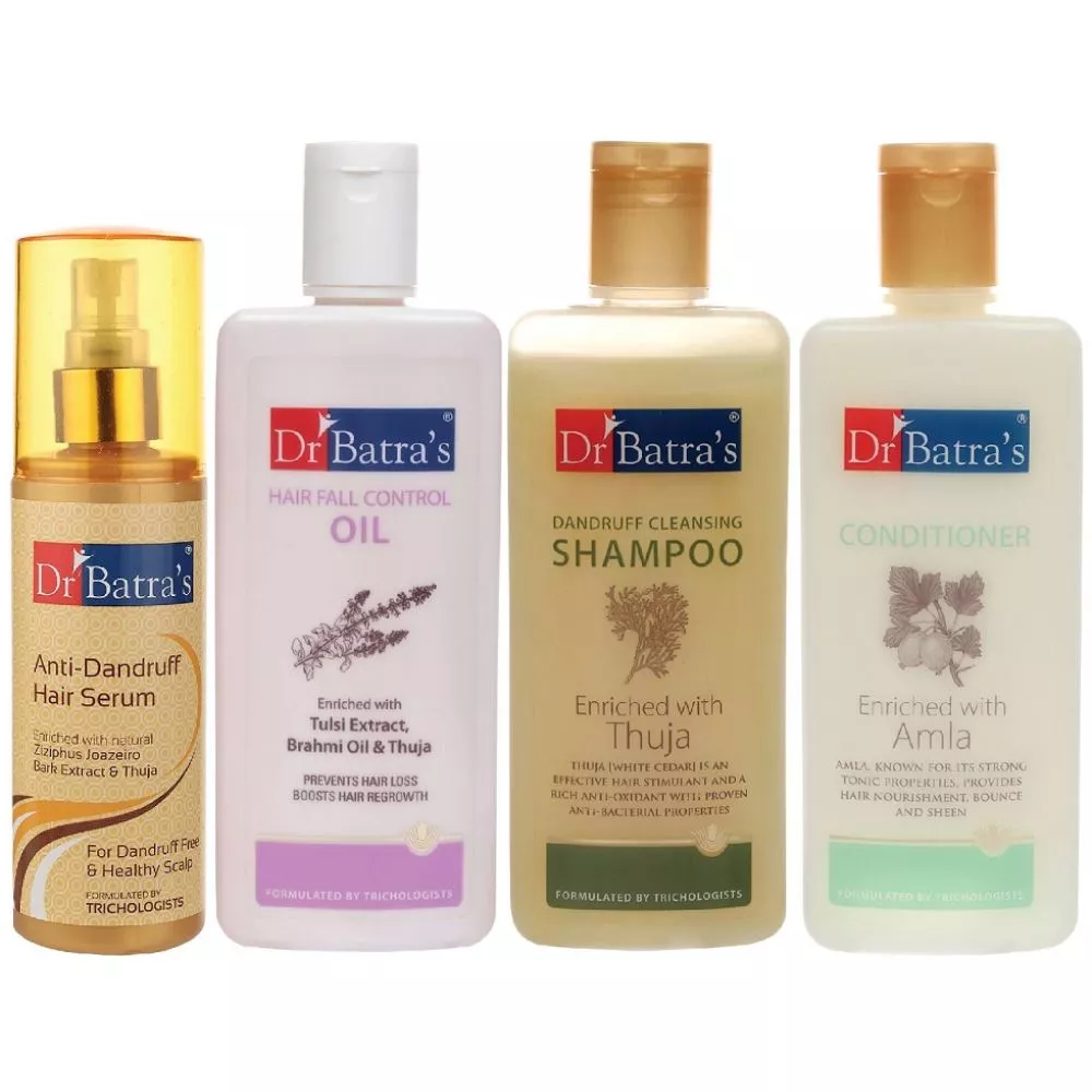 Buy Dr Batras Anti Dandruff Hair Serum, Conditioner, Hair Fall Control Oil  & Dandruff Cleansing Shampoo Combo Online - 25% Off! 