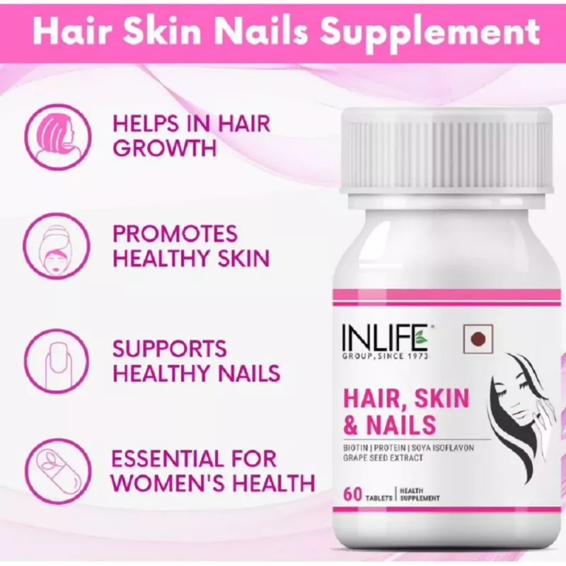 eUR Health Biotin Advanced Hair Skin & Nails Supplement with Multivitamin  for Hair Care – 60 Tablets : Amazon.in: Health & Personal Care